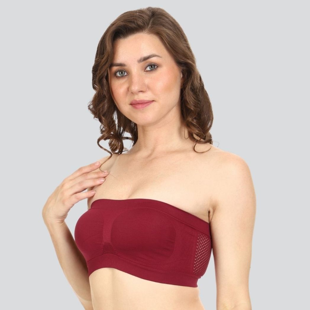 Mysha Women's Non Padded Non Wired Strapless Tube Bra (Pack of 1) – Mysha