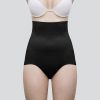 Women's Shapewear Grip Wire No Rolling Down Tummy Tucker (Black)