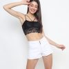 Mysha Women's Lace Padded Bralette Bras (Removable pads)