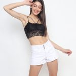 Mysha Women's Lace Padded Bralette Bras (Removable pads)